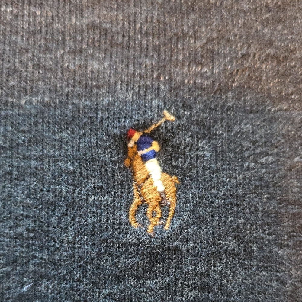 Ralph Lauren Charcoal Quarter-Zip Sweater - Picture 3 of 4